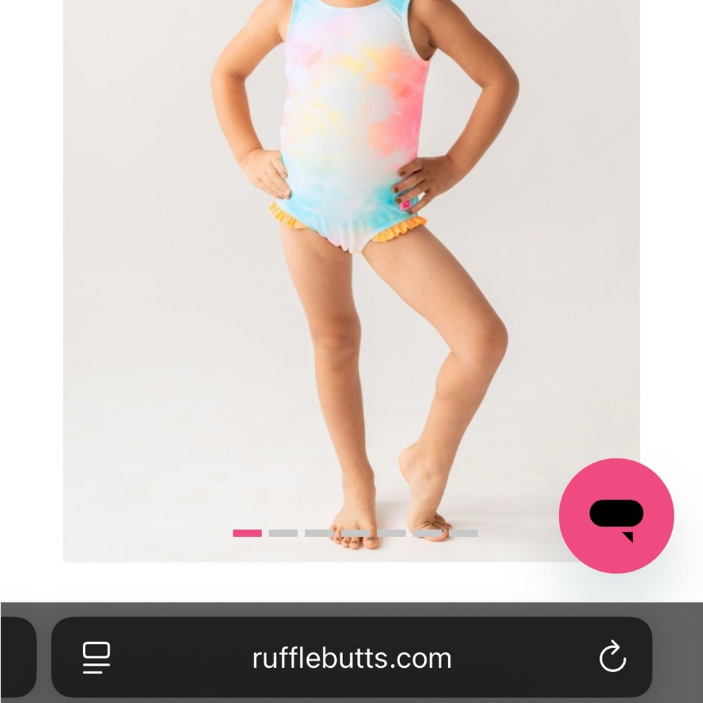 Ruffle Butts Colorful Tie-Dye one piece toddler swimsuit